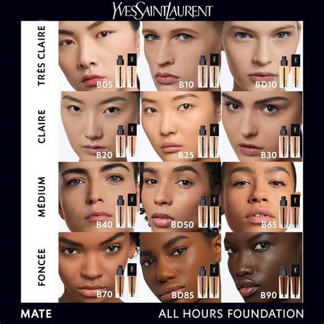 ysl all hours foundation tonos|YSL all hours foundation shades.